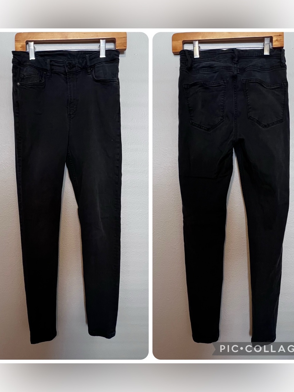 AllSaints Dax Black/Dark Gray Jeans W28 Slim Stretch DAX Jean Made in Turkey